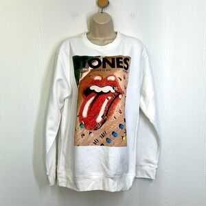 Rolling Stones - Stones Tampa Florida Logo On The Beach Graphic Sweatshirt Med